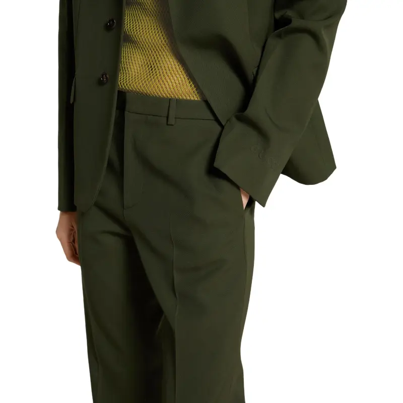 GUCCI SS25 Casual Pants Men's Forest Green-4