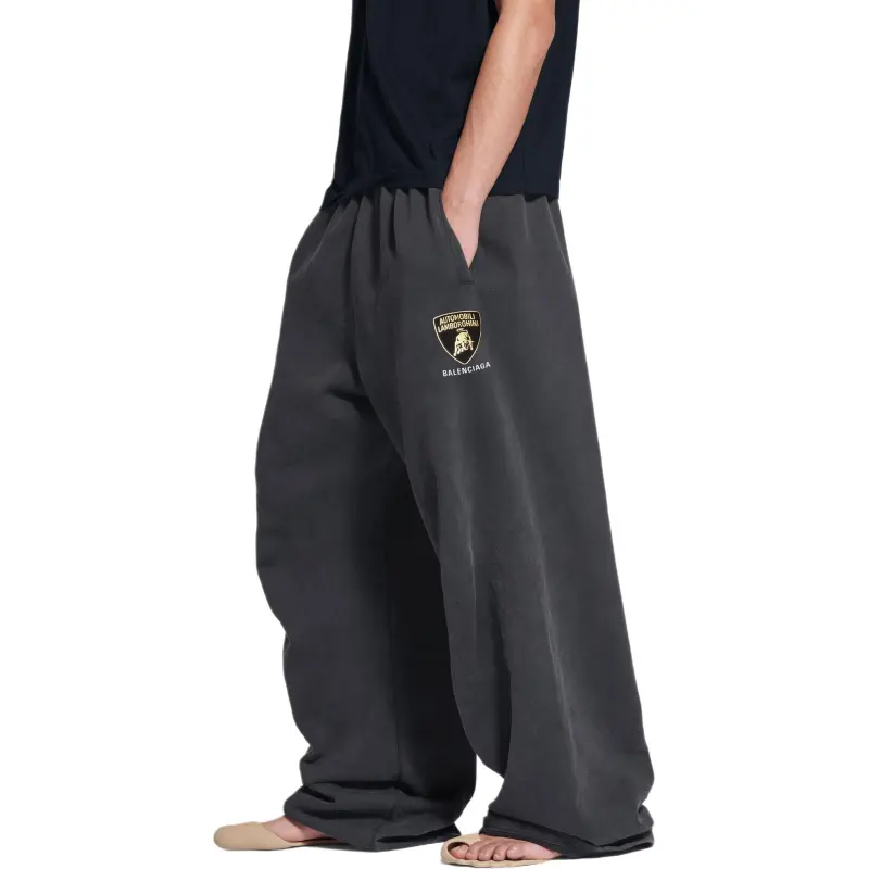 Balenciaga x Automobili Lamborghini Knitted Sweatpants Regular Fit Men's Black-5