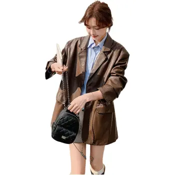 Fele.d Leather Jackets Women's