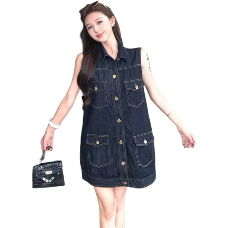 Flowers In Water Sleeveless Dress Women's-4