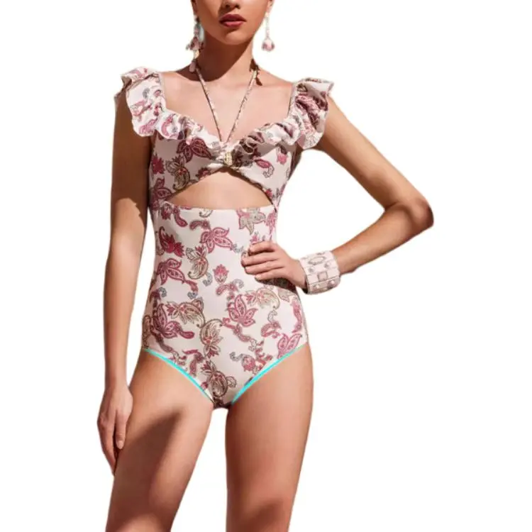 BALNEAIRE One-piece Swimsuit Women's Floral Elegance Pink-1
