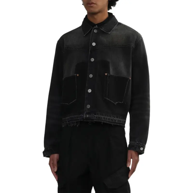 ANDERSSON BELL Unfinished effect Denim Jacket-2