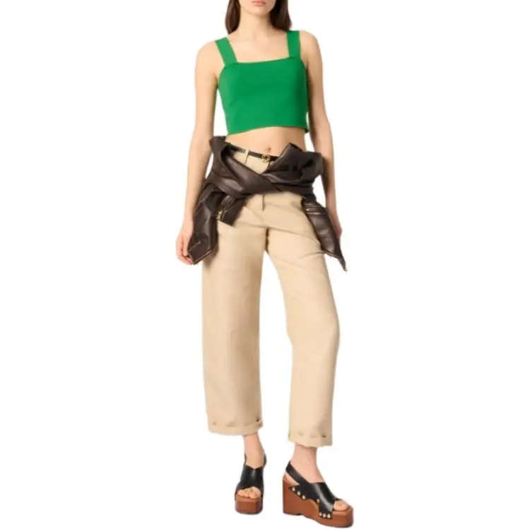 Maje Square neck Crop Top-4