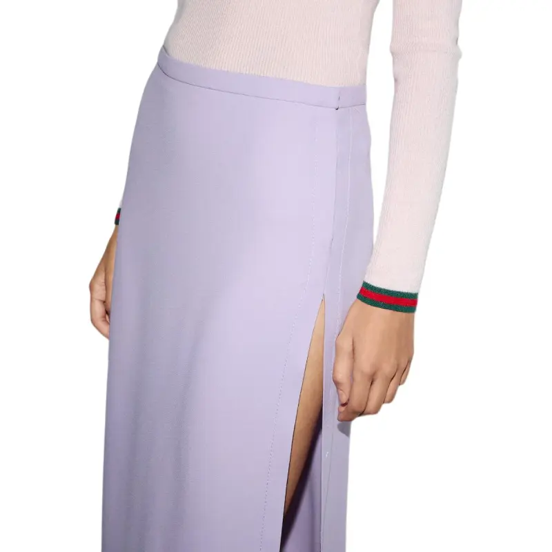 GUCCI SS25 Casual Long Skirt Women's Light Purple-5