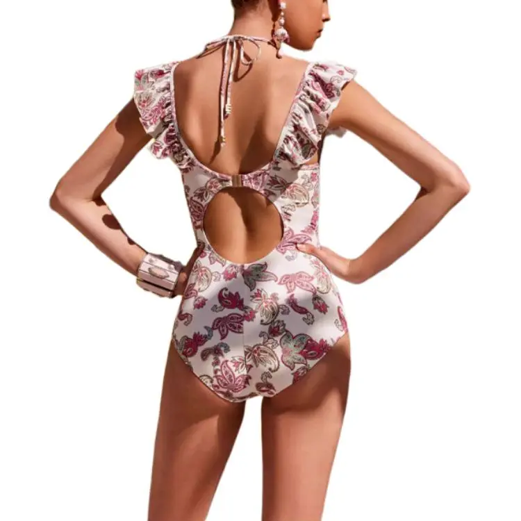 BALNEAIRE One-piece Swimsuit Women's Floral Elegance Pink-2
