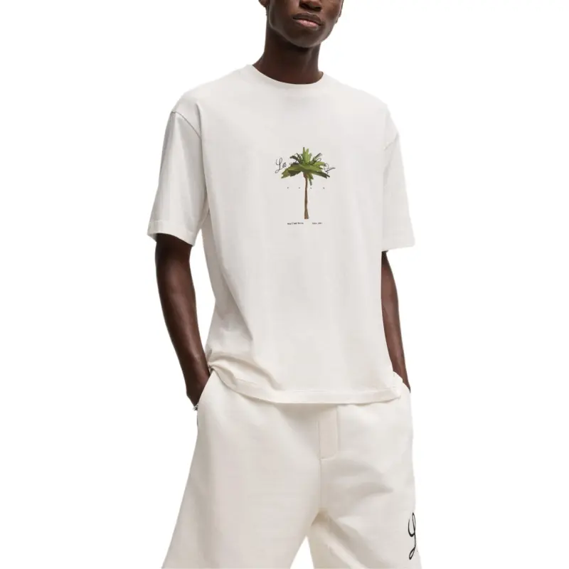 HUGO BOSS Palm tree Print T shirt-3
