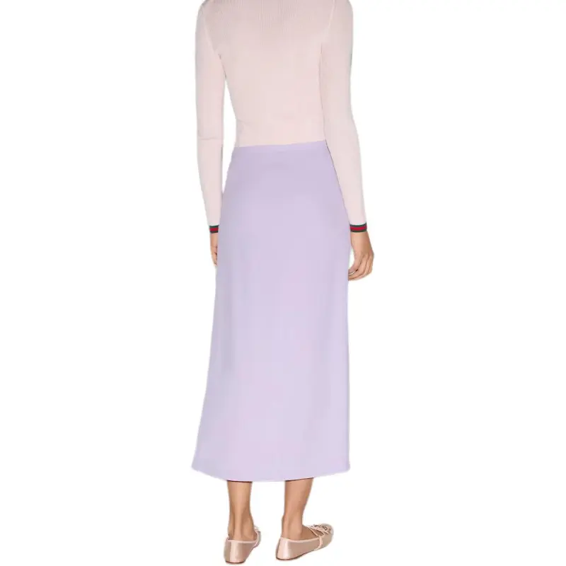 GUCCI SS25 Casual Long Skirt Women's Light Purple-2