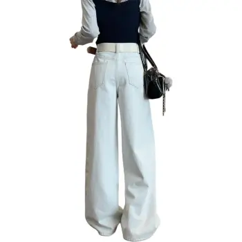 GOSO Jeans Women's Silver Gray Comes With Belt