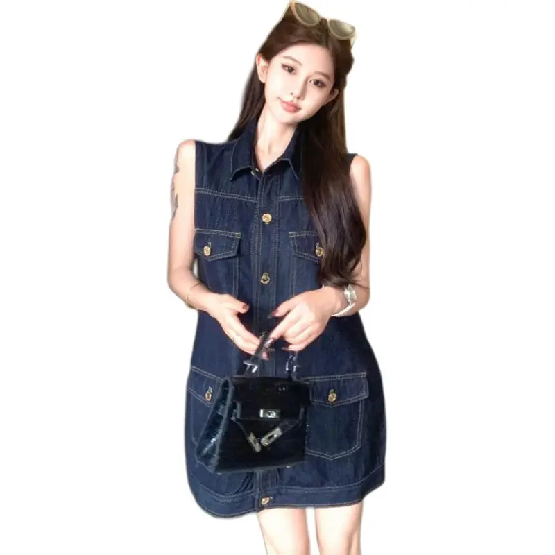 Flowers In Water Sleeveless Dress Women's-2