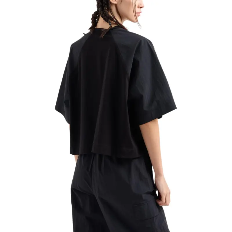 EMPORIO ARMANI EA7 Raglan Sleeve T Shirt Women's Black-3