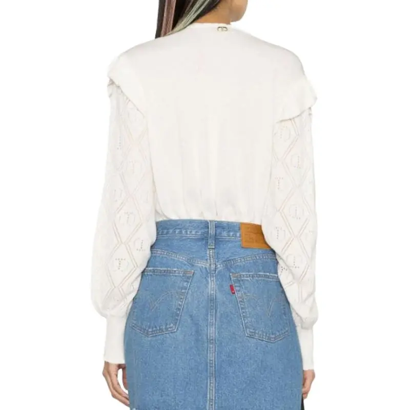 Twinset Oval T Pearl embellished Jumper-3