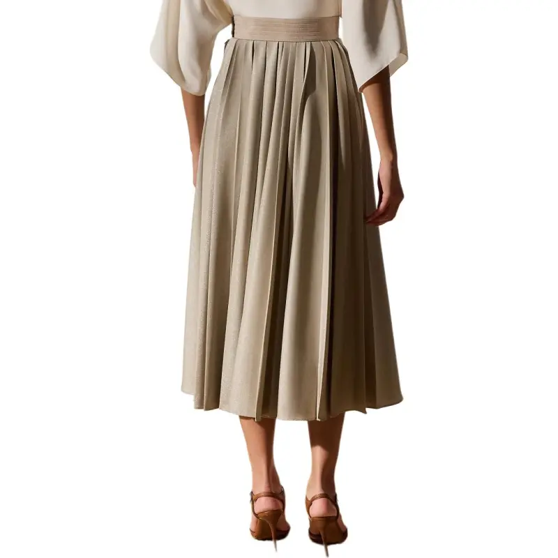 Ralph Lauren Collection Casual Long Skirt Women's Champagne Gold-2