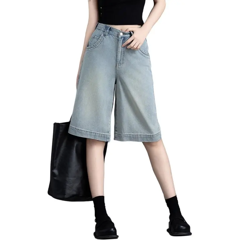 You Cow Me Pants Denim Shorts Women's-2