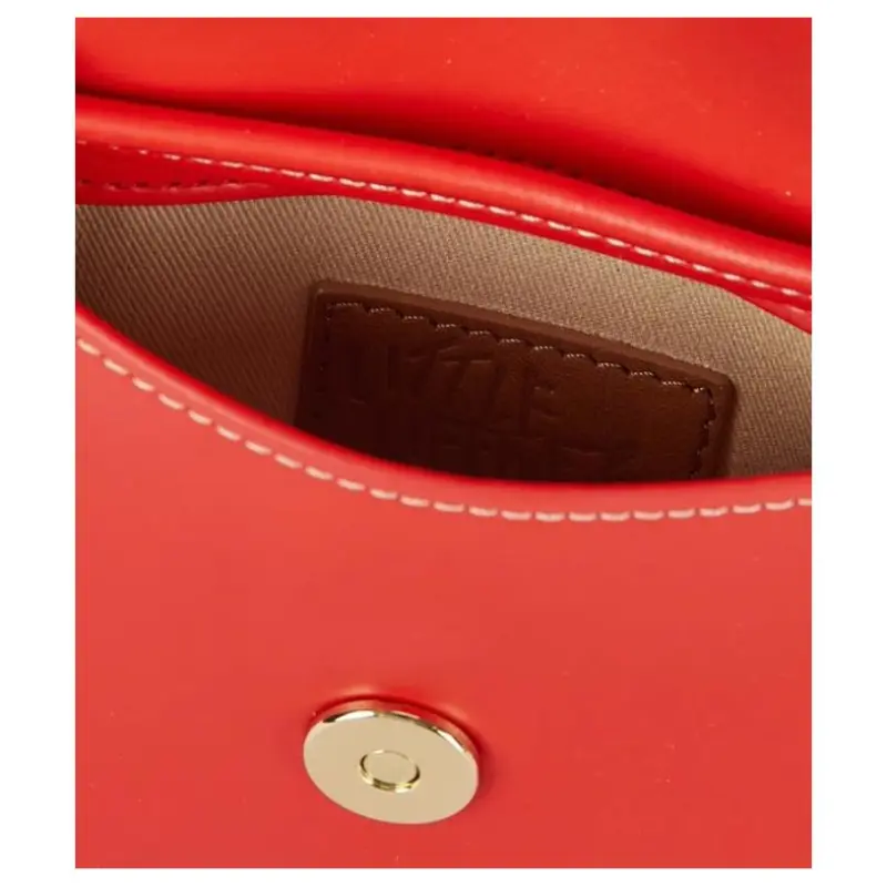 Little Liffner Calfskin Leather Shoulder Bag Medium Size Women's Red-2