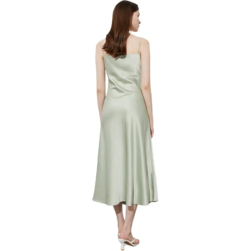 DPLAY Slip Dresses Women's Light Gray Green-3