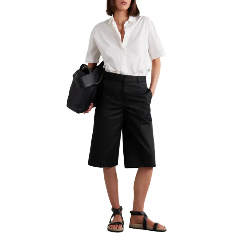 NILI LOTAN Denim Shorts Women's Black-3