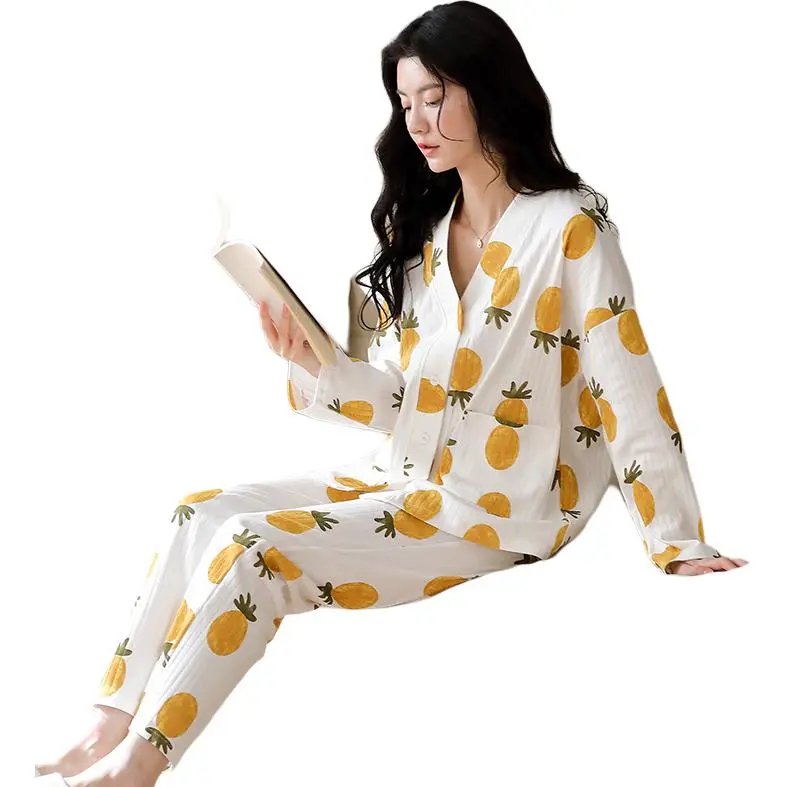 ZAO FU NIAO Pajama Set Women's Pineapple Miniature-1