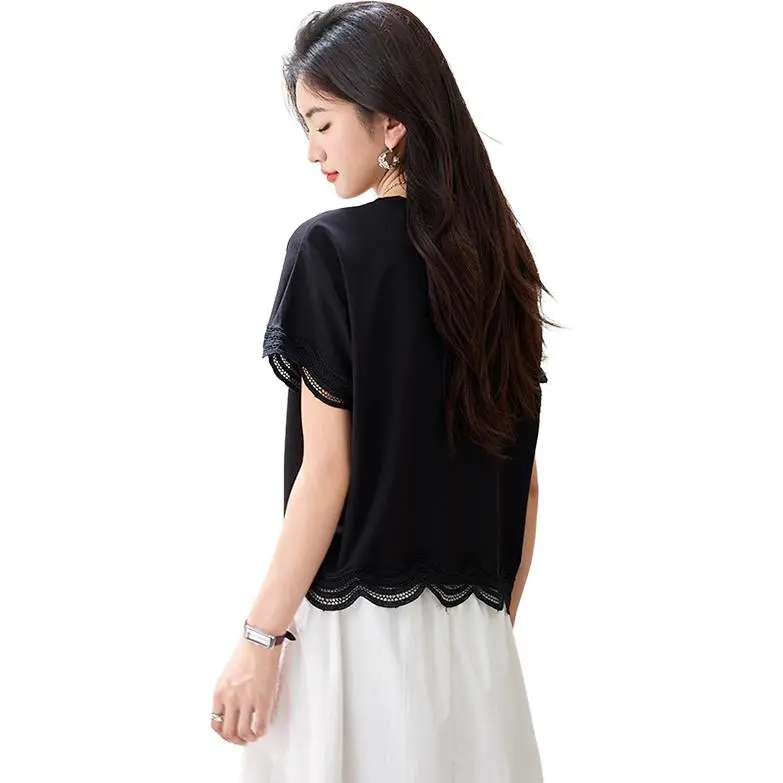 La Chapelle T Shirts Women's Black-4