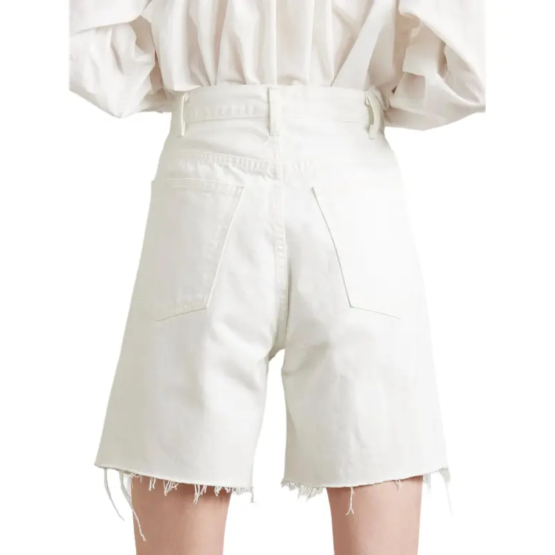 NILI LOTAN Denim Shorts Women's White-2