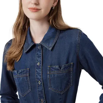 Hush Puppies Long Sleeved Dresses Women's Dark Blue