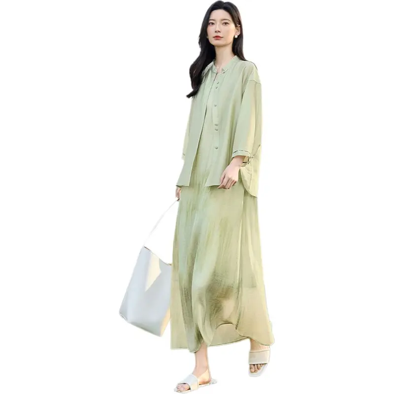 IHIMI Shirts Women's Matcha Green-2