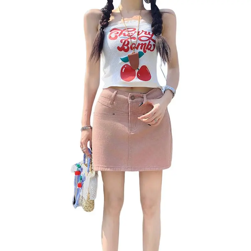 Kazakhstan Denim Short Skirts Women's-3