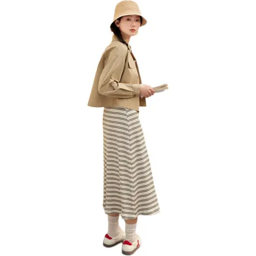 ZIHAN Skirt Set Women's Khaki Green
