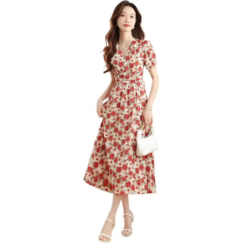 Mu Xiao Xin Short Sleeved Dress Women's-3