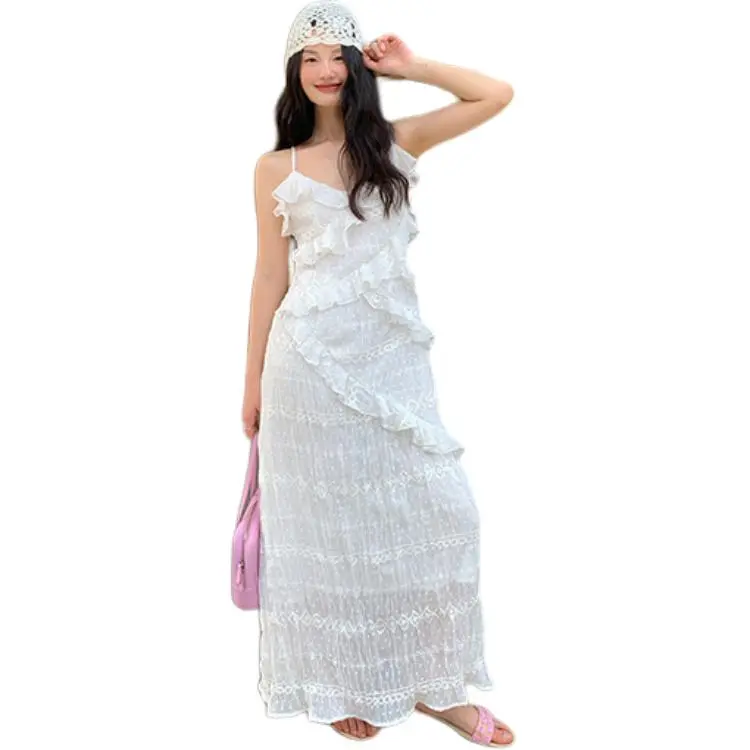 TOUCH MISS Slip Dress Women's White-1