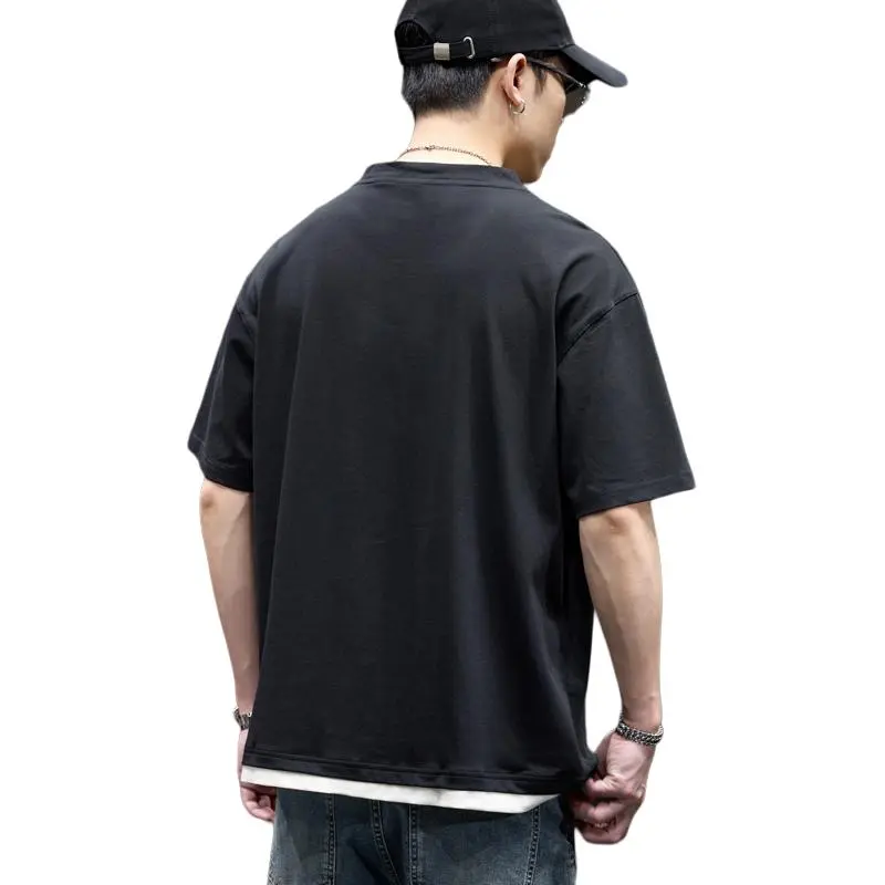 BUYDAUL T Shirts Men Black-3
