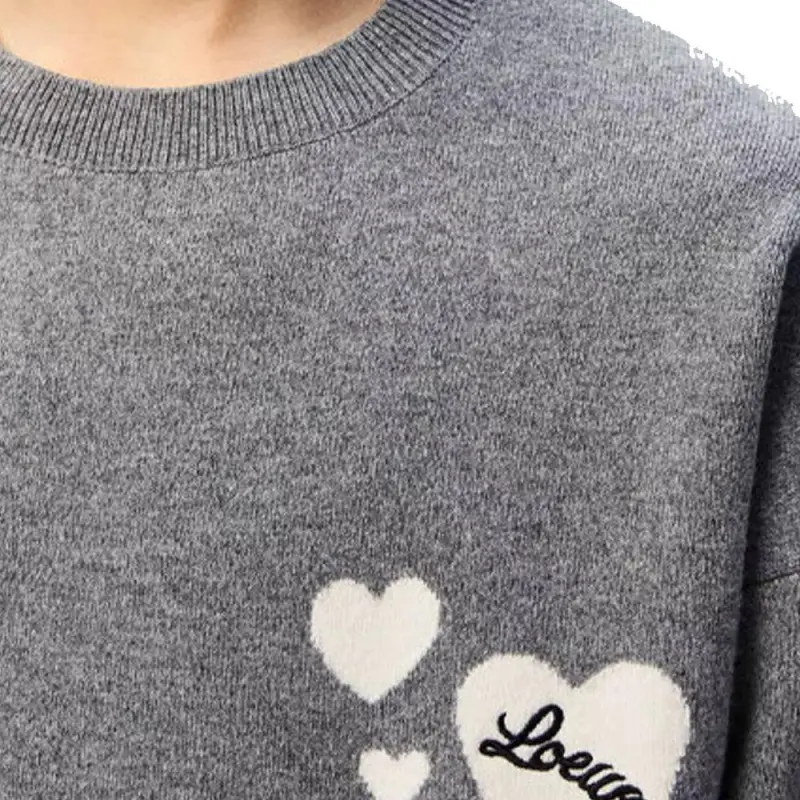 LOEWE FW22 Sweater Men's Heather Gray-4