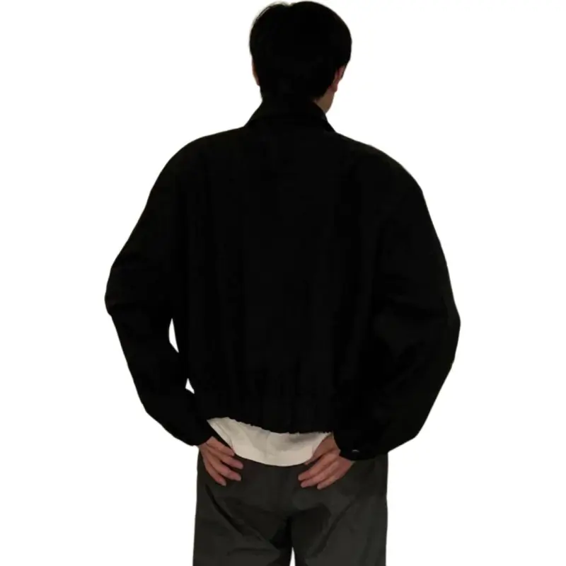TESTUNG Fashion Versatile Jacket Unisex Black Classic Tone-4