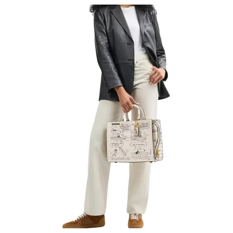 COACH PEANUTS Snoopy, Collaboration Rogue Leather Shoulder Bag, Crossbody Bag, Handbag Women's Chalk White-4