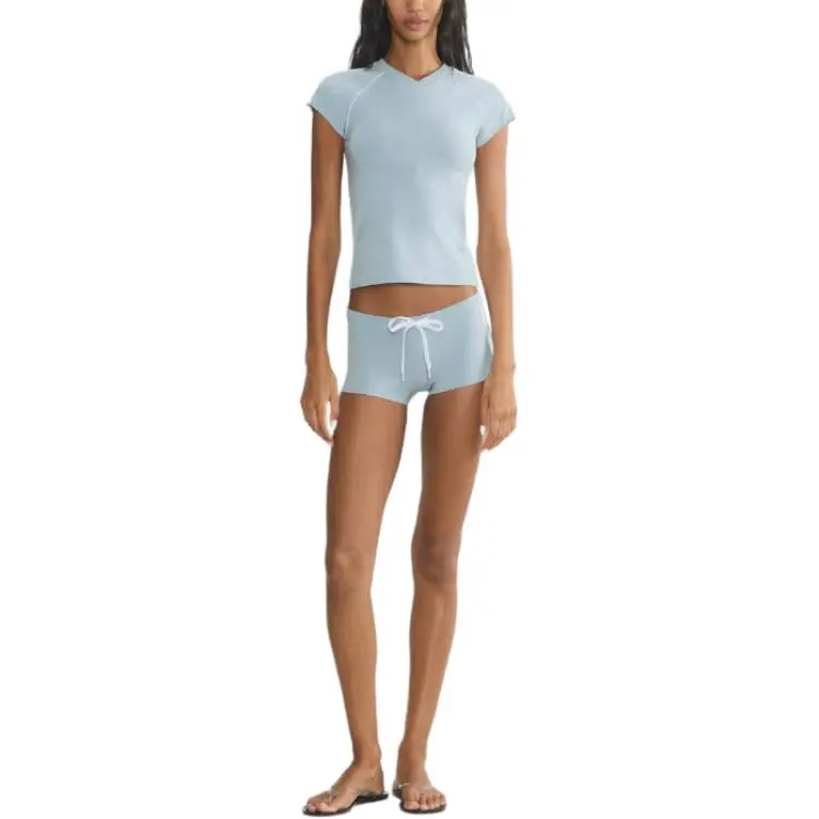 ARITZIA T Shirts Women's Dew Blue/White-1