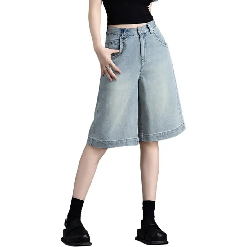 You Cow Me Pants Denim Shorts Women's-4