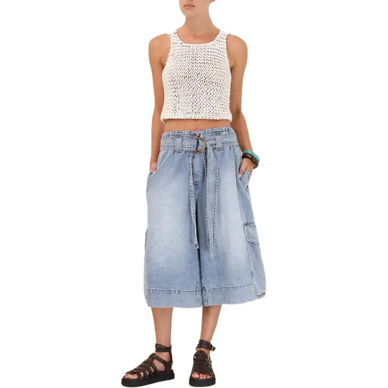 Zimmermann SS25 Denim Long Skirt Women's Blue-1