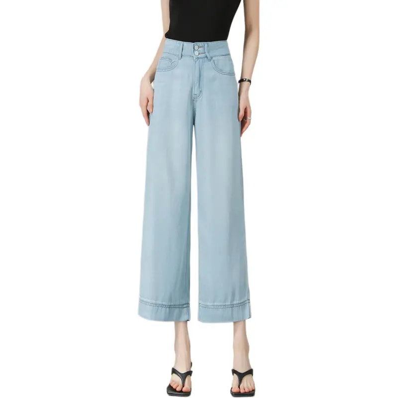 Weixi Casual Pants Women's Light Blue-4