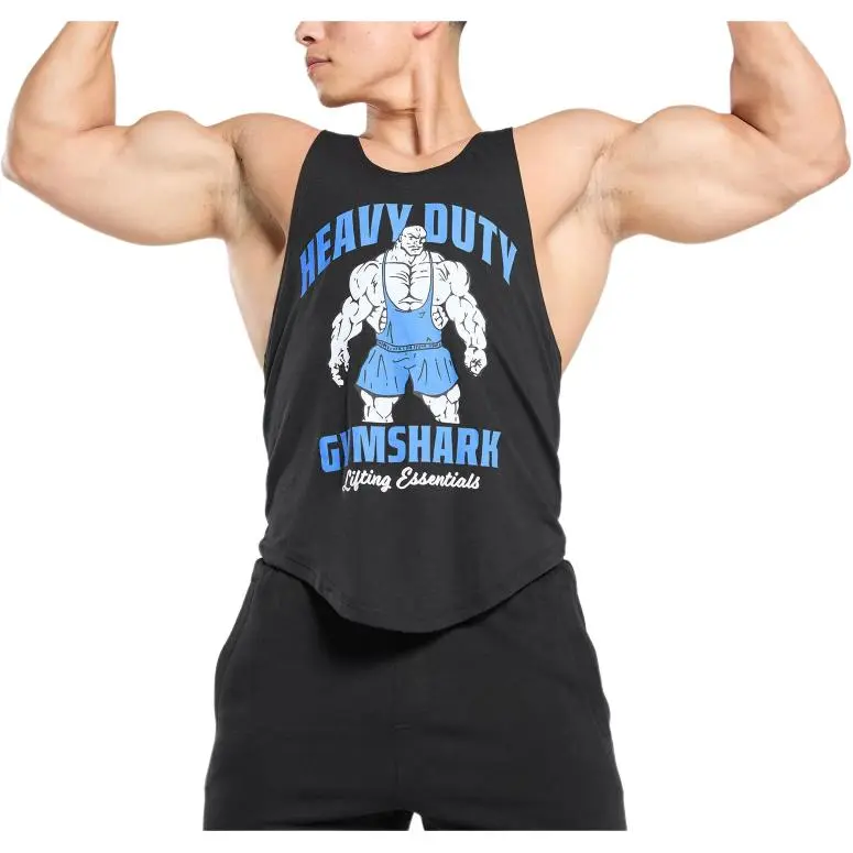 GYMSHARK Tank Tops Men Black-2
