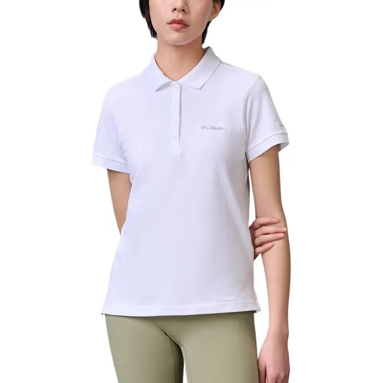 Columbia LAKESIDE TRAIL™ SOLID PIQUE Polo Shirt Women's White-2