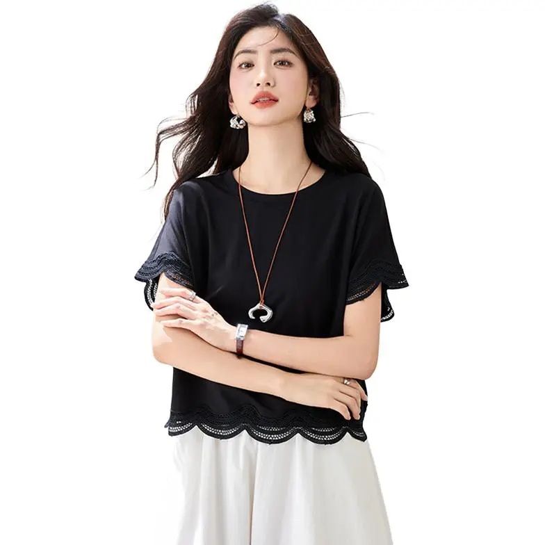 La Chapelle T Shirts Women's Black-1