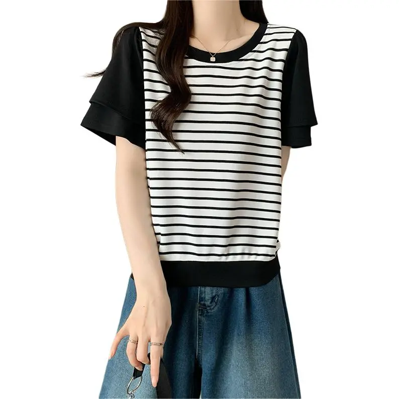GOSO Ruffle Sleeve T Shirt Women's-9