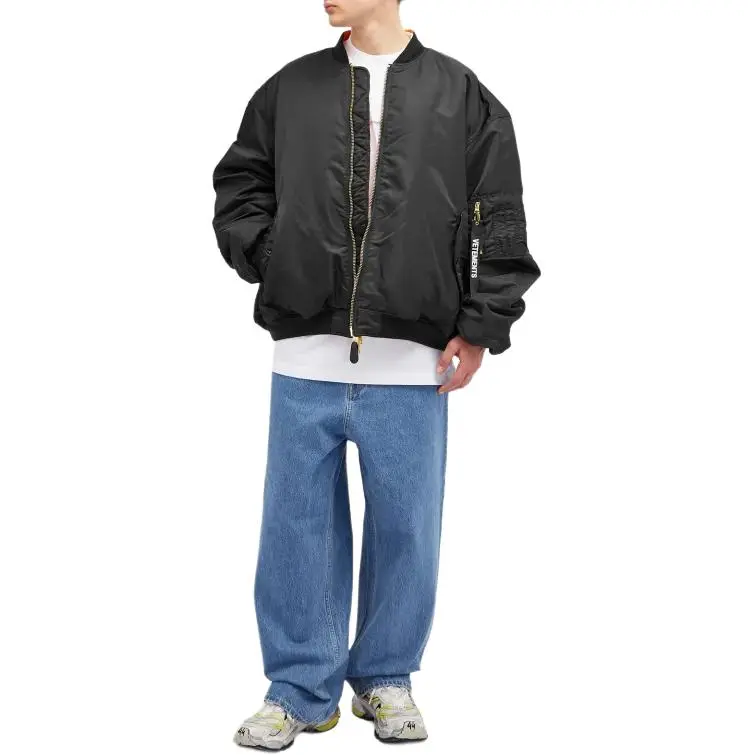 Vetements X Alpha Industries Zip Up Reversible Bomber Jacket-5