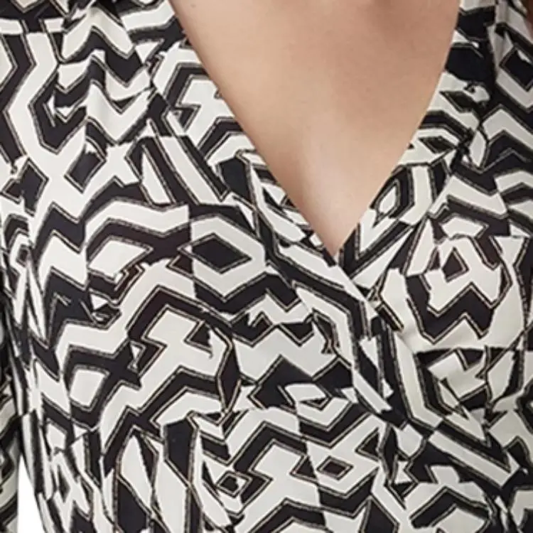 Diane Von Furstenberg SS25 Long Sleeved Dress Women's Black-6