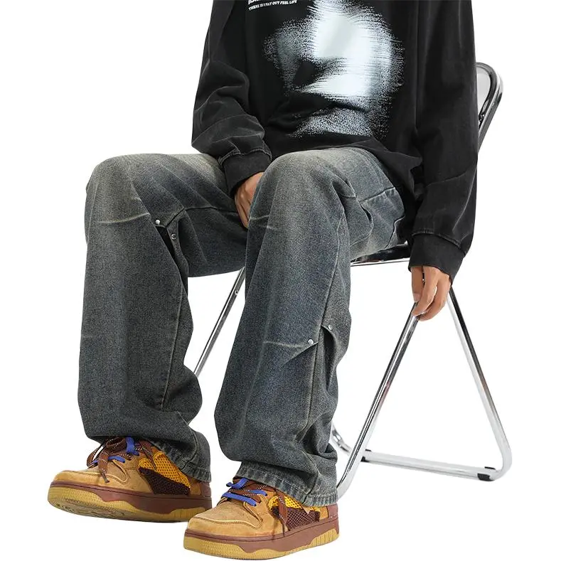 PAINT STAIN Jeans Unisex Dark Purple-164