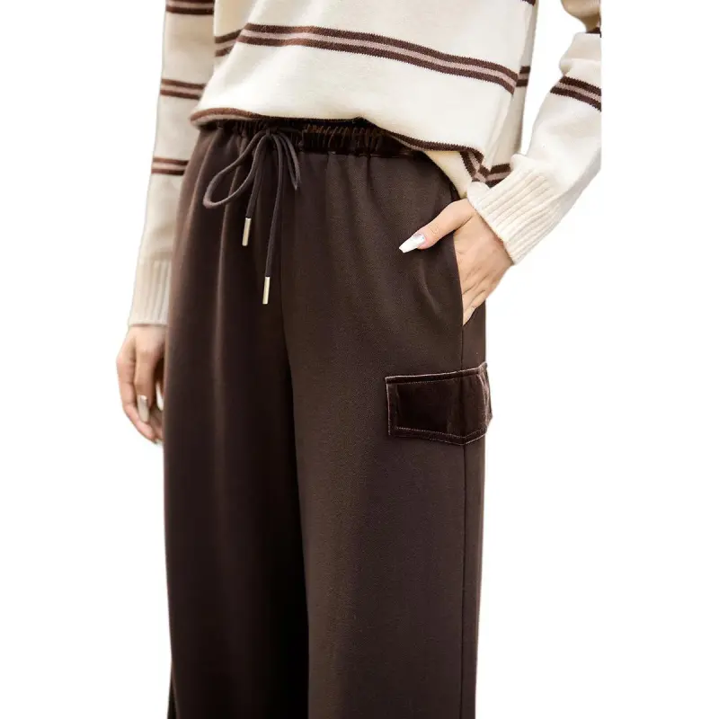Mo Han Yi Mei Casual Pants Women's Tea Brown-2