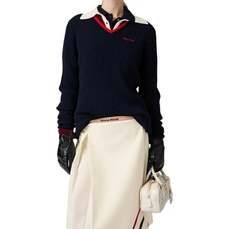 MIU MIU FW24 Casual Long Skirt Women's Natural-3