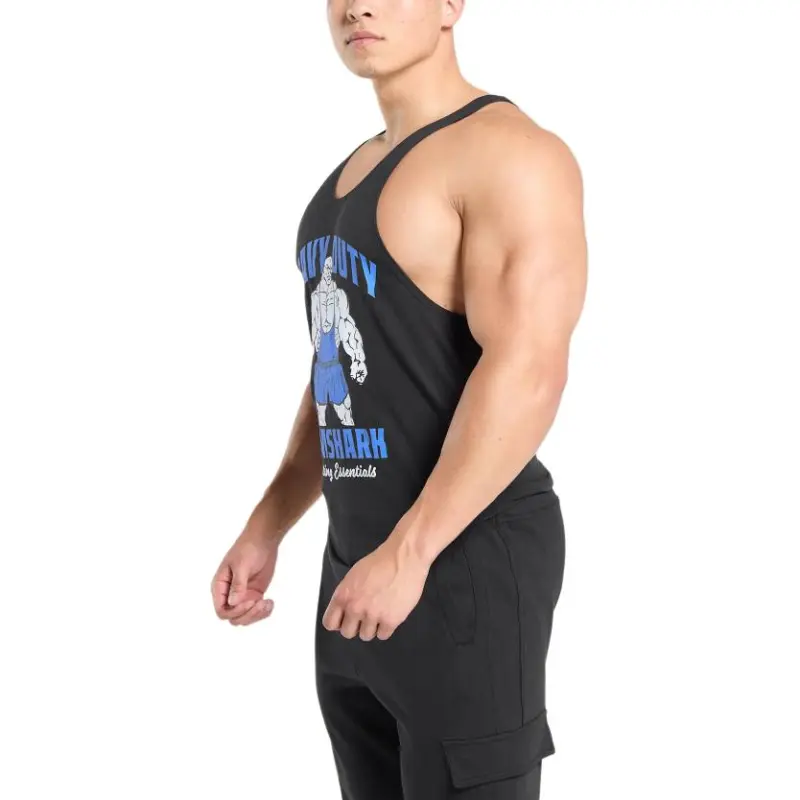 GYMSHARK Tank Tops Men Black-4