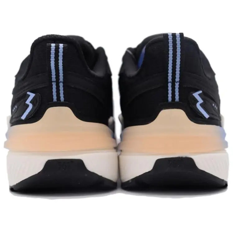 361° Abrasion Resistant Low Top Casual Running Shoes Women's Black Blue-3