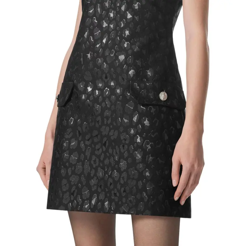 VERSACE Slip Dresses Women's Black-4