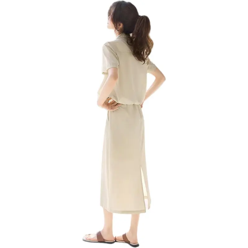 Mo Han Yi Mei Skirt Set Women's Apricot-3